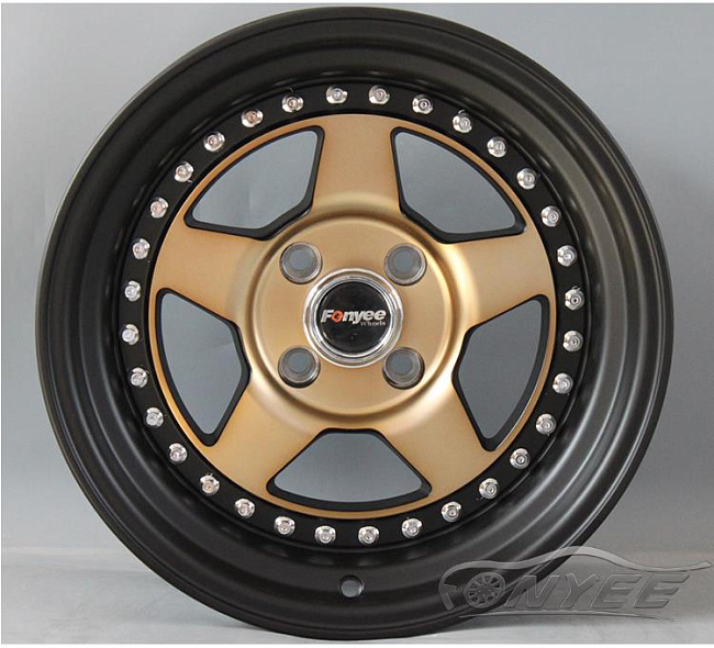 картинка Новые диски WORK Meister CR01 R15 4х100 ET15 J8,25 черный мат + бронза магазин  StreetTuning 