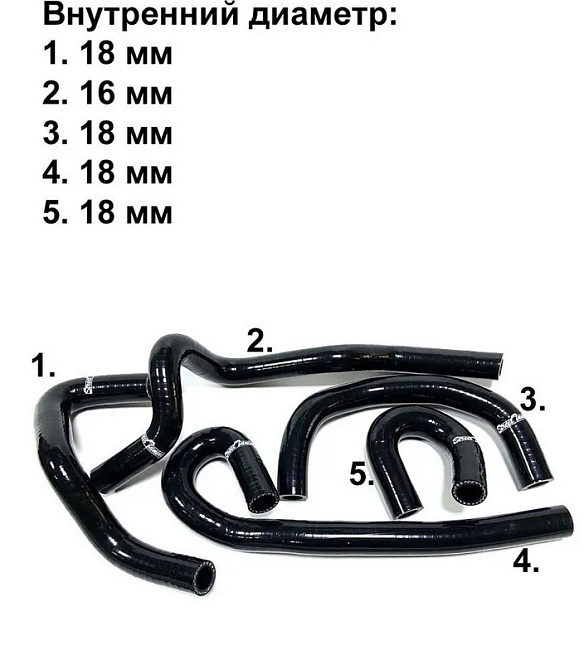 картинка Патрубки системы охлаждения для Nissan Skyline R33-34 RB25 DET 7 шт магазин  StreetTuning 