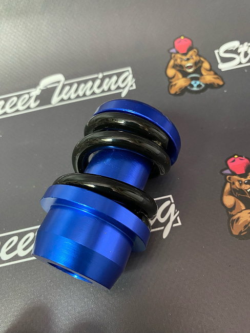 картинка Ручка КПП MOMO Springs в стиле койловера, синяя, пружина черная магазин  StreetTuning 