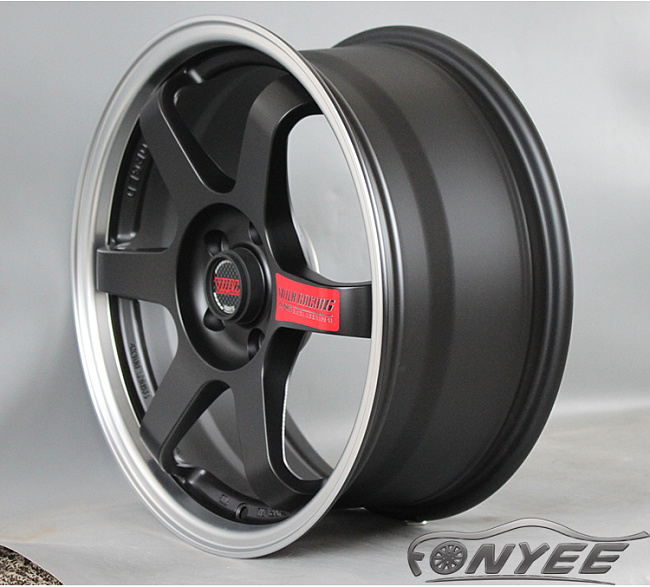 картинка Новые диски Rays TE37 R18 5X112 ET35 J9 черные матовые + хром полка магазин  StreetTuning 