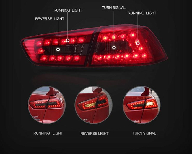 картинка Задние фары для Mitsubishi Lancer 2007-2016 г магазин  StreetTuning 