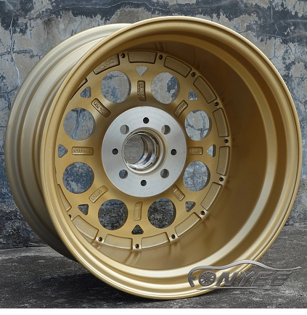 картинка Новые диски Stuttgart ST6 R15 4x100 ET25 J8 золото + полированная полка магазин  StreetTuning 