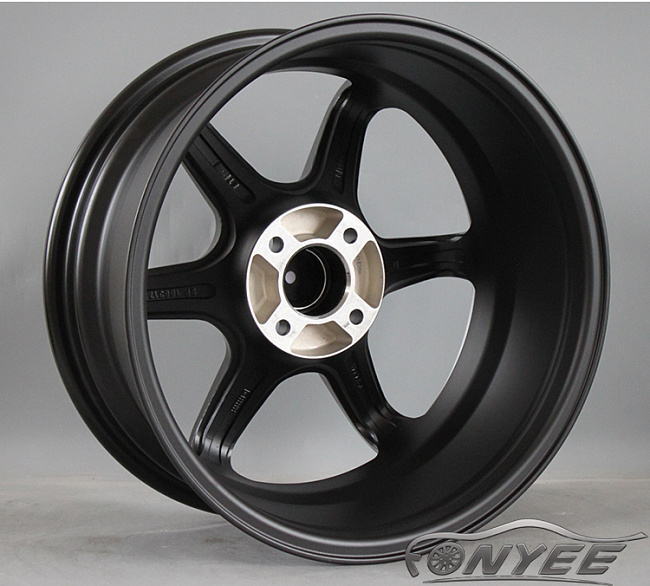 картинка Новые диски Rays TE37 R17 4X108 ET38 J7,5 черные матовые + хром полка магазин  StreetTuning 