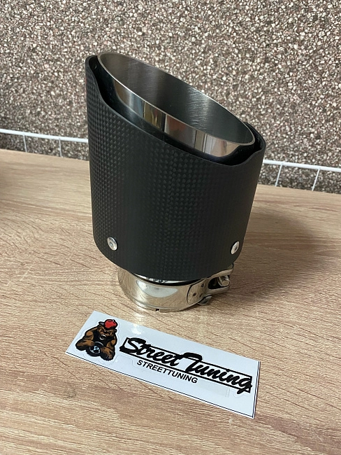 картинка Насадка на глушитель универсальная Akrapovic style 63 - 114 мм магазин  StreetTuning 