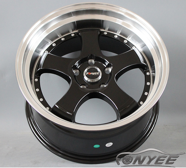 картинка Новые диски JNC 017 R18 5X112 ET25 J9,5 черные + полированная полка магазин  StreetTuning 