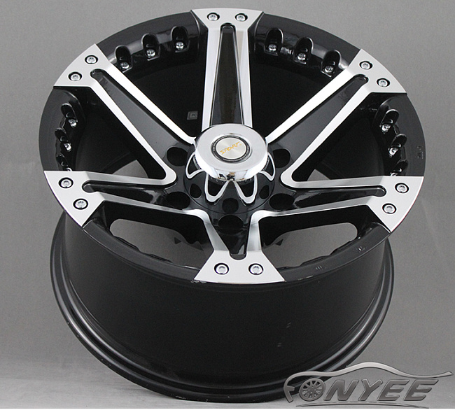 картинка Новые диски MF-961 sport R16 6X139,7 ET0 J8 черный глянец + серебро магазин  StreetTuning 