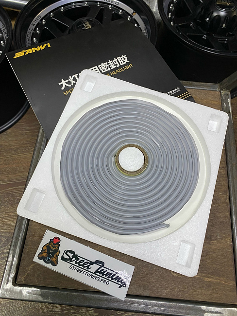 картинка Бутиловый герметик для стекол фар автомобиля Sanvi, серый, рулон магазин  StreetTuning 