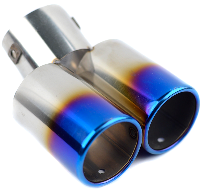 картинка Насадка на глушитель, двойная обожженная DV-NGL-04 магазин  StreetTuning 