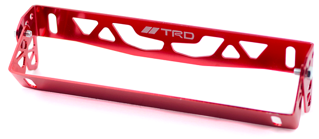 картинка Крепеж номерной рамки под углом TRD Style, цвет красный магазин  StreetTuning 