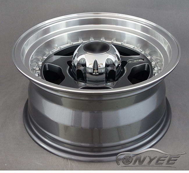 картинка Новые диски MVF-955 R15 5X139,7 ET-10 J7 серые + полированная полка магазин  StreetTuning 