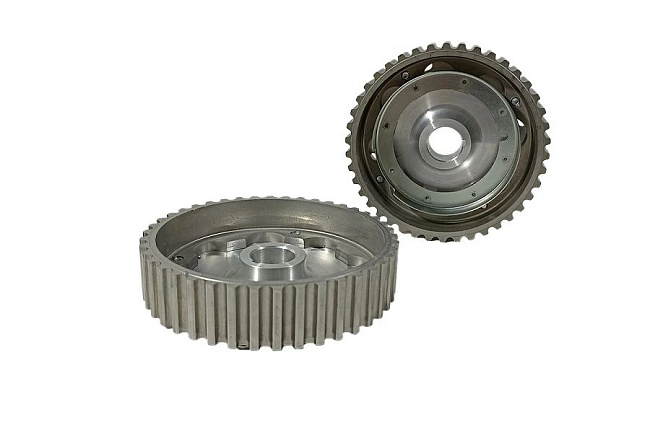 картинка Шестерни ГРМ разрезные для а/м Приора 2170 (126) 16V, (СПОРТ) алюм. ступица, маркер. диск магазин  StreetTuning 