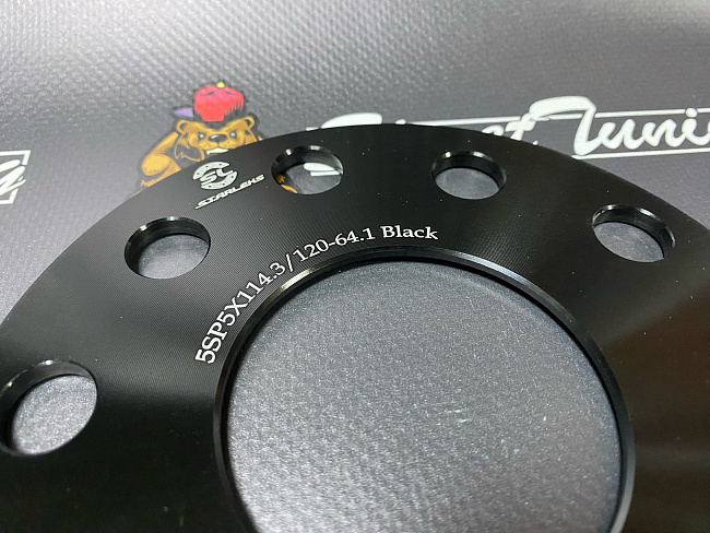 картинка Проставка Starleks 5 мм 5x114.3/120 цо 64.1 сквозная, Black магазин  StreetTuning 