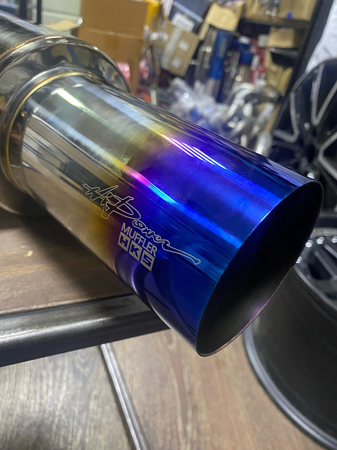 картинка Прямоточная банка HKS Style серии Jasma, D - 63 x 89 мм с напылением магазин  StreetTuning 