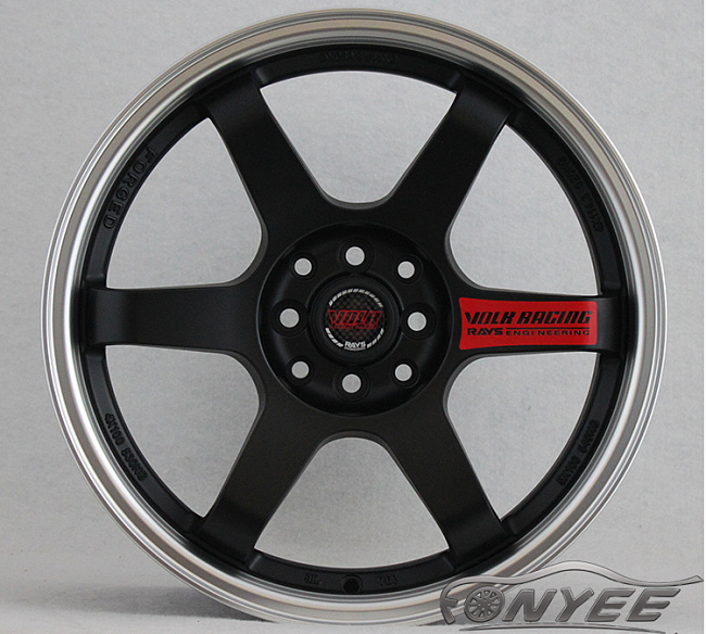 картинка Новые диски Rays TE37 R17 4X100/4X114,3 ET38 J7,5 черные матовые + хром полка магазин  StreetTuning 