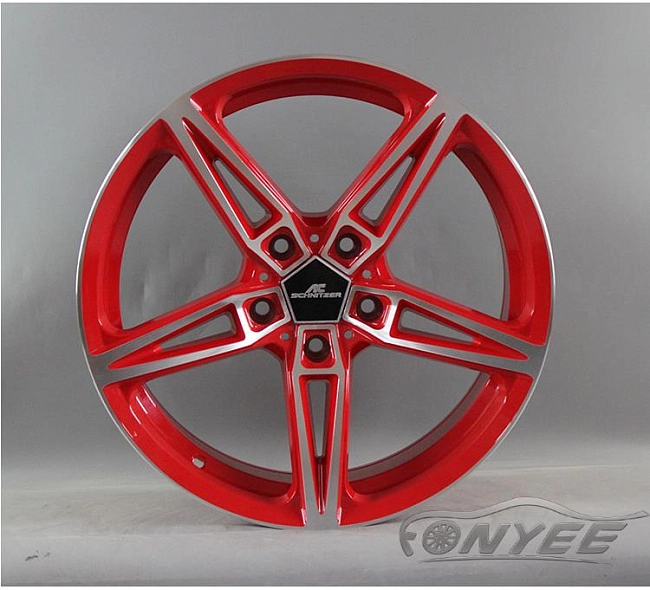 картинка Новые диски AC schnitzer AC1 R18 5X114,3 ET38 J8 серебро + красный цвет магазин  StreetTuning 