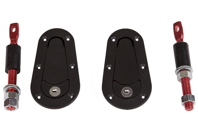 картинка Спортивные замки D1 style с ключом, черные магазин  StreetTuning 