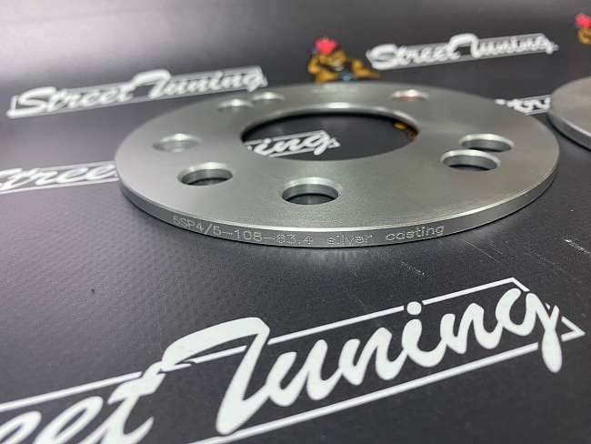 картинка Проставка Starleks 5 мм 4/5x108 цо 63.4 сквозная, Silver магазин  StreetTuning 