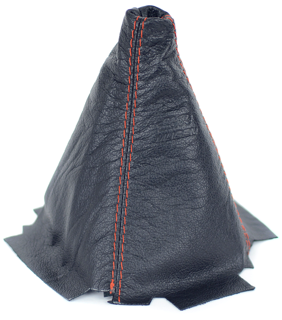 картинка Чехол на КПП Mugen, универсальный. Кожа, красная строчка магазин  StreetTuning 