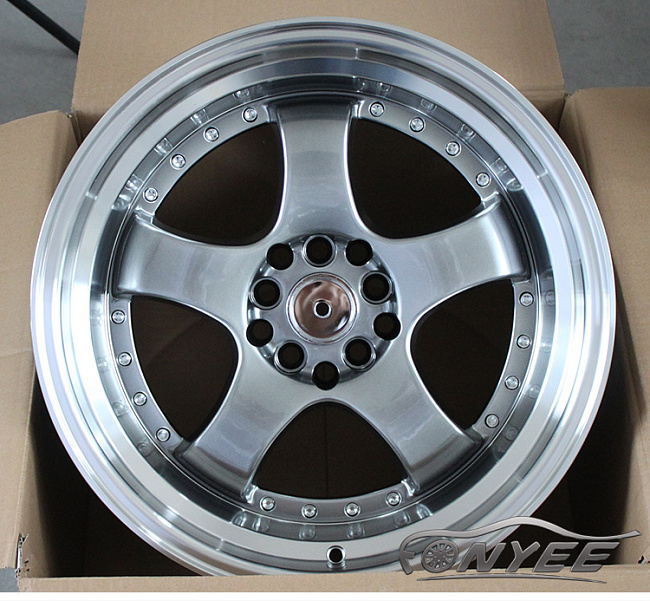 картинка Новые диски JNC 017 R17 5X114,3-5X120 ET30 J7,5 серый глянец + полированная полка магазин  StreetTuning 