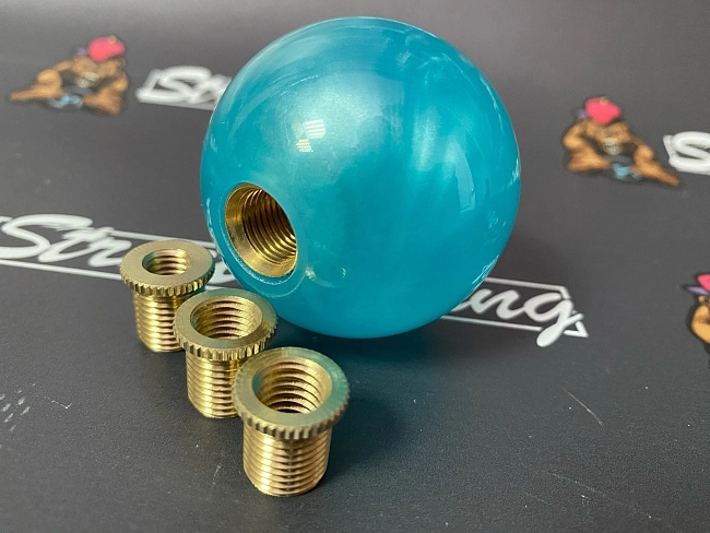 картинка Ручка переключения передач BALL (ШАР), бирюзовый перламутр JDM #2 магазин  StreetTuning 