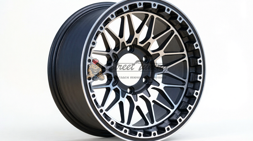 картинка Диски LS 1341 R17 J9 ET0 6X139.7 black  + polished от магазина  StreetTuning