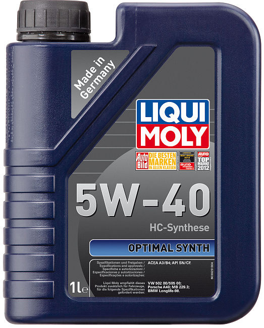 картинка НС-синтетическое моторное масло Liqui Moly 5W-40 Optimal Synth - 1 л магазин  StreetTuning 