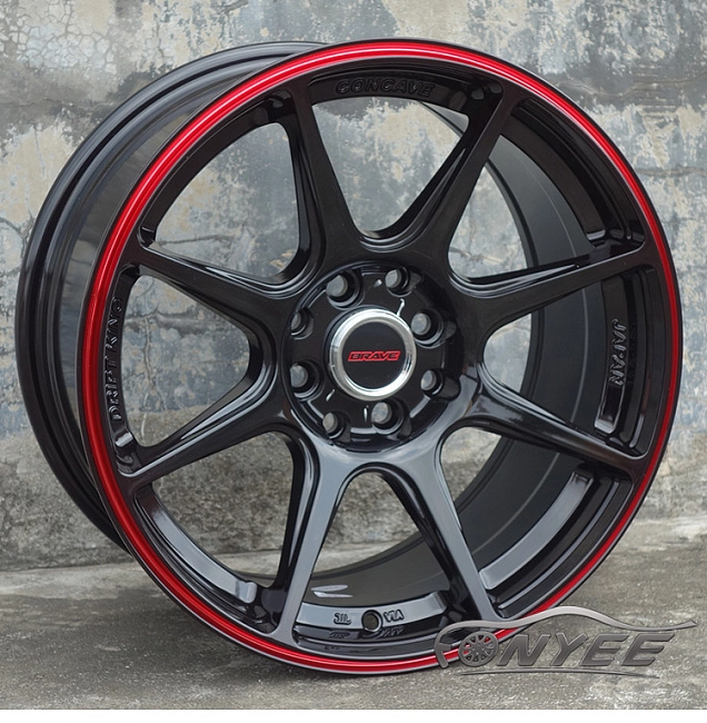 картинка Новые диски BRAVE R16 4x114,3 ET38 J7 черные магазин  StreetTuning 