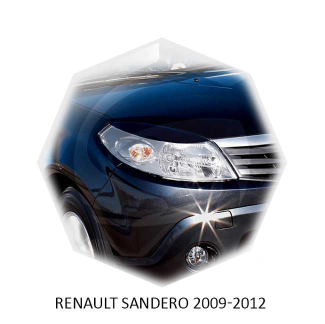 картинка Реснички на фары для  RENAULT SANDERO 2009-2014г магазин  StreetTuning 