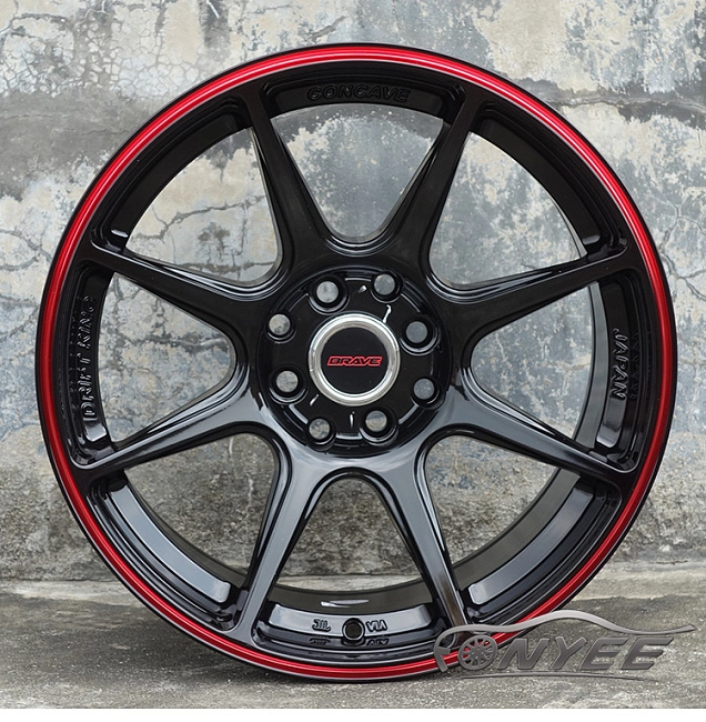 картинка Новые диски BRAVE R16 4x114,3 ET38 J7 черные магазин  StreetTuning 