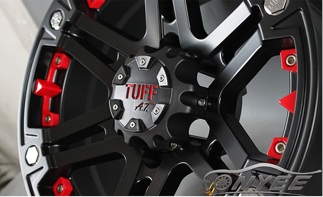 картинка Новые диски TUFF R17 5X114,3/127 ET-10 J9 черные магазин  StreetTuning 