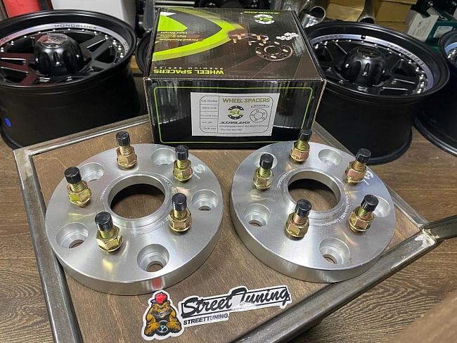 картинка Проставка переходная 27 мм 5x139.7-5x112, ЦО 98.5-57.1 шпилька 12x1.5 магазин  StreetTuning 