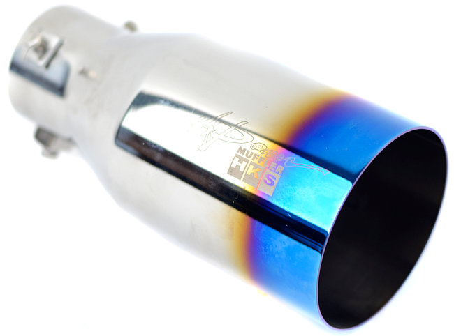 картинка Насадка на глушитель HKS Style одинарная D-63 х101 мм L-220 мм магазин  StreetTuning 