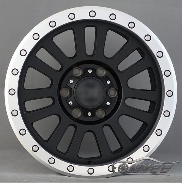 картинка Новые диски Black Rhino El Cajon R17 6X139,7 ET-12 J9 черный мат + серебро магазин  StreetTuning 