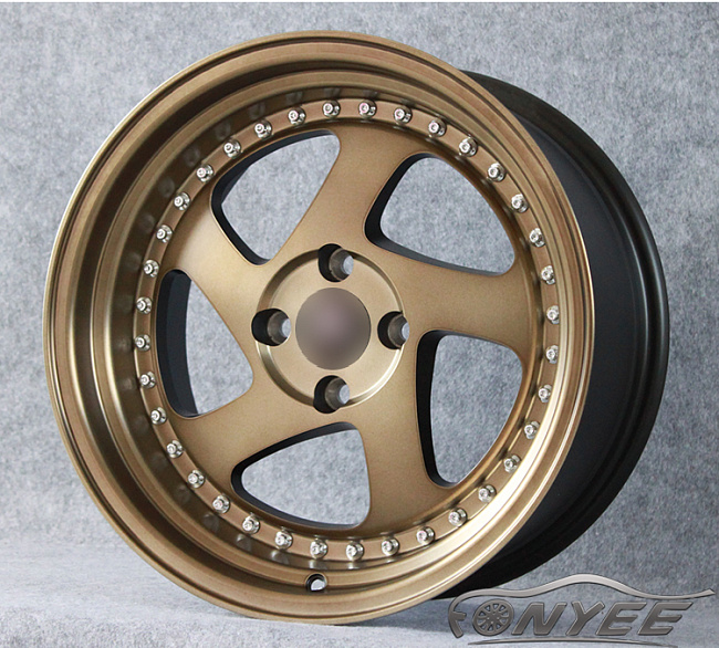 картинка Новые диски Rotiform TMB Flat R18 5х114,3 ET30 J9,5 бронза + серебристые болтики магазин  StreetTuning 