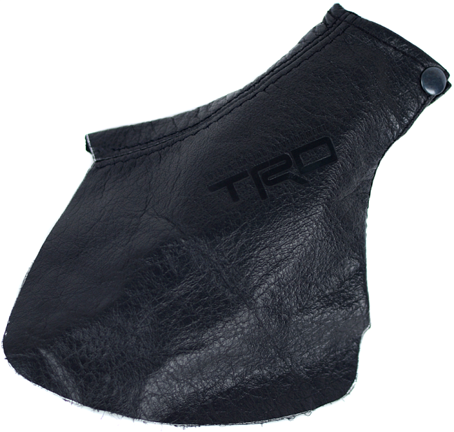 картинка Чехол на ручник для  Toyota MARKII 90 TRD , Кожа, черная  строчка магазин  StreetTuning 