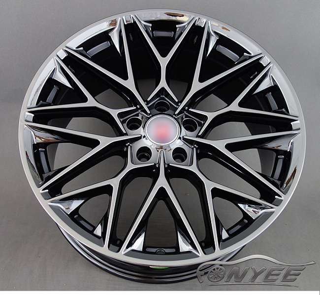 картинка Новые диски HRE P200 Replika R19 5X114,3 ET35 J9,5, черный хром магазин  StreetTuning 