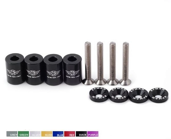 картинка Проставки под капот Epman, черные магазин  StreetTuning 