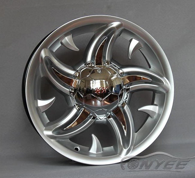 картинка Эксклюзивные диски HH R14 ET25 4x100/114,3 J6,5 серебро магазин  StreetTuning 