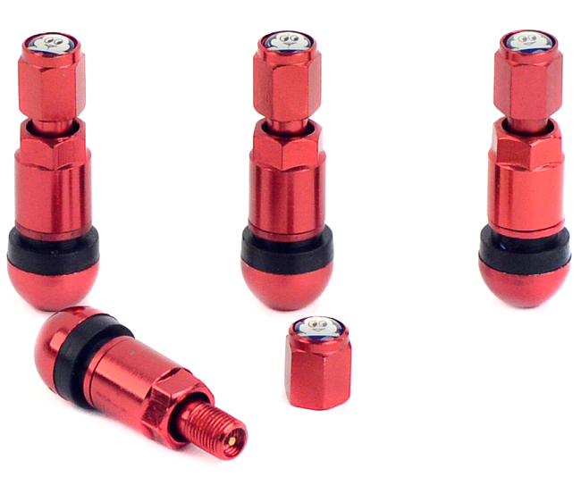 картинка Спортивные ниппели "Michelin" для бескамерных шин, красные магазин  StreetTuning 