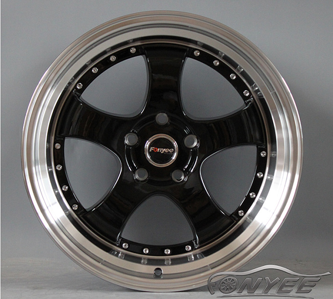 картинка Новые диски JNC 017 R18 5X112 ET25 J9,5 черные + полированная полка магазин  StreetTuning 