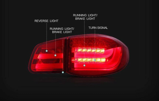 картинка Задние фары для Volkswagen Tiguan 2009-2011г магазин  StreetTuning 