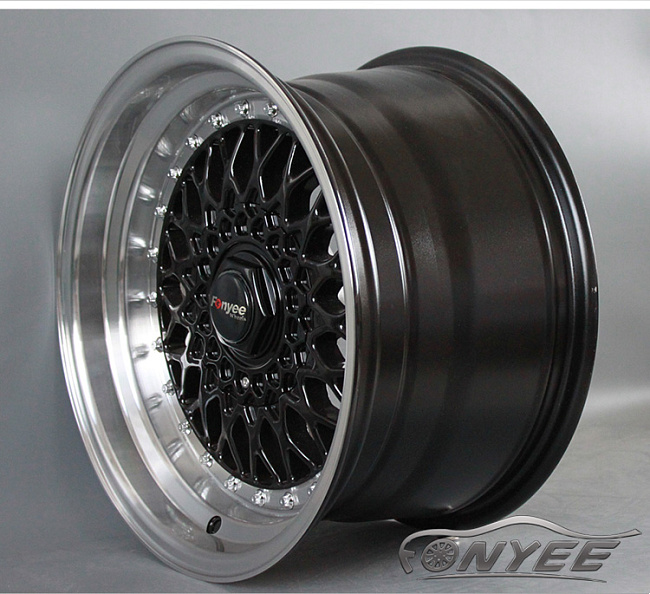 картинка Новые диски BBS RS R14 4X114,3/4X100 ET30 J6 черные + полированная полка магазин  StreetTuning 