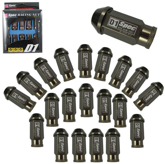 картинка Комплект гаек D1 Spec 52 мм, бронзовые М12 х 1.5 магазин  StreetTuning 