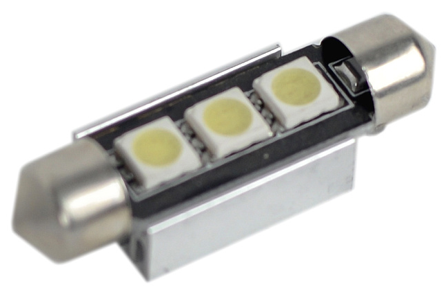 картинка Лампа светодиодная с обманкой доп. Сопротивление, 3 диодов магазин  StreetTuning 