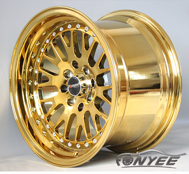 картинка Новые диски ESM 007 R15 4x100 ET25 J8 хром золото магазин  StreetTuning 