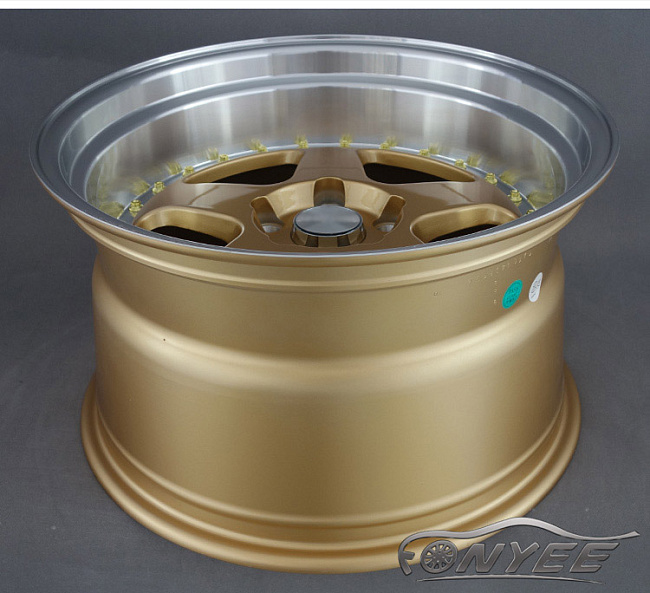 картинка Новые диски Rotiform R17 5x112 ET10 J10 золото + полированная полка магазин  StreetTuning 