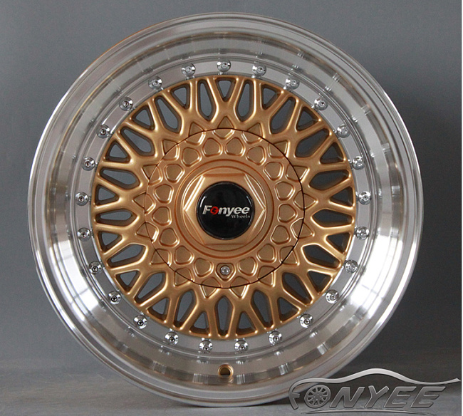 картинка Новые диски BBS RS R16 4X100/4X114,3 ET25 J8 золото + полированная полка магазин  StreetTuning 