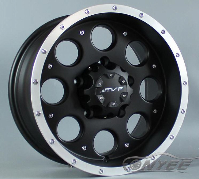 картинка Новые диски MVF-962 R16 5X150 ET-15 J8 черный мат + серебро магазин  StreetTuning 