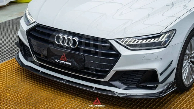 картинка Сплиттер (губа) на передний бампер для Audi S7 и A7 S Line и A7 магазин  StreetTuning 
