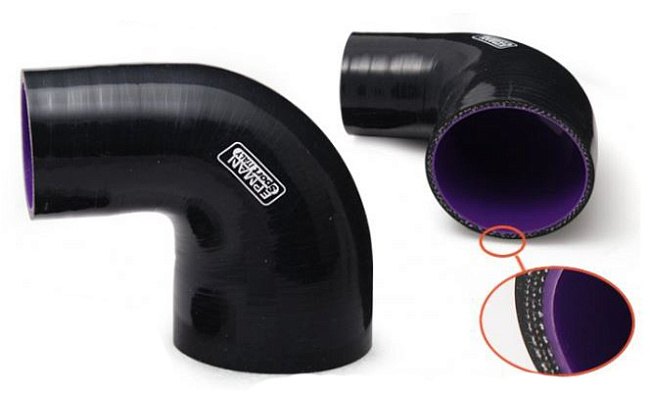 картинка Силиконовый патрубок Epman переходной 76-102 мм, 90 гр. магазин  StreetTuning 